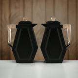 Almarjan Vacuum Flask Set 0.7L + 0.7L Matt Black & Transparent - Al Kabayel Discount CentreAlmarjan Vacuum Flask Set 0.7L + 0.7L Matt Black & TransparentThermosALMARJANAl Kabayel Discount Centre