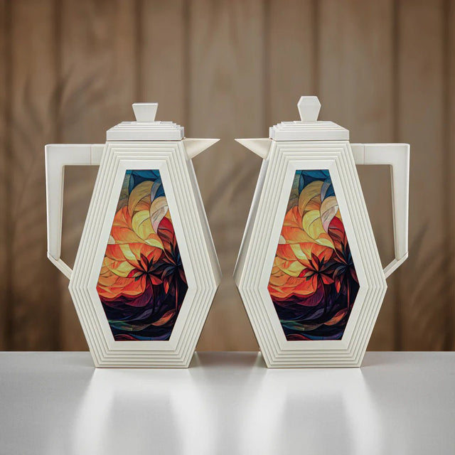 Almarjan Vacuum Flask Set 0.7L + 0.7L White with Print - Al Kabayel Discount CentreAlmarjan Vacuum Flask Set 0.7L + 0.7L White with PrintThermosALMARJANAl Kabayel Discount Centre