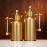 Almarjan Vacuum Flask Set 0.7L + 1L Matt Gold & Frost - Al Kabayel Discount CentreAlmarjan Vacuum Flask Set 0.7L + 1L Matt Gold & FrostThermosALMARJANAl Kabayel Discount Centre