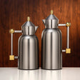 Almarjan Vacuum Flask Set 0.7L + 1L Matt Nickel & Gold - Al Kabayel Discount CentreAlmarjan Vacuum Flask Set 0.7L + 1L Matt Nickel & GoldThermosALMARJANAl Kabayel Discount Centre