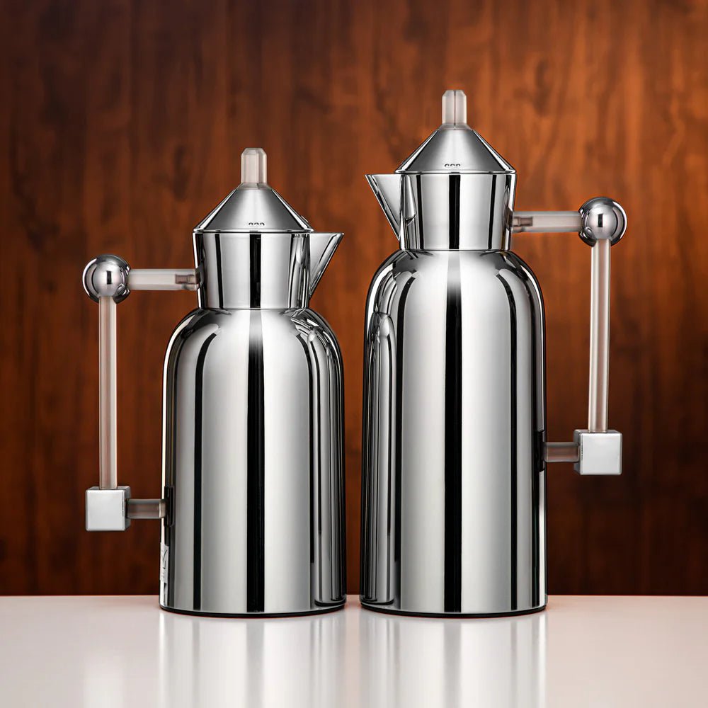 Almarjan Vacuum Flask Set 0.7L + 1L Silver & Frost - Al Kabayel Discount CentreAlmarjan Vacuum Flask Set 0.7L + 1L Silver & FrostThermosALMARJANAl Kabayel Discount Centre