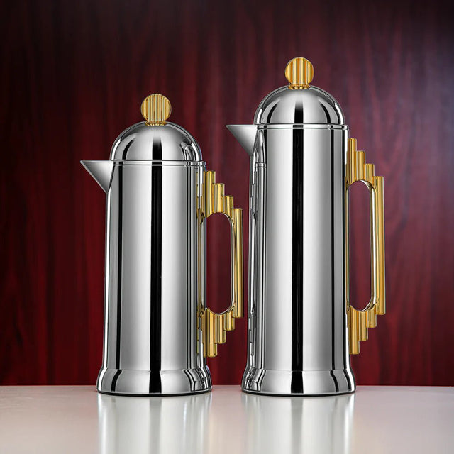 Almarjan Vacuum Flask Set 0.7L & 1L Silver & Gold - Al Kabayel Discount CentreAlmarjan Vacuum Flask Set 0.7L & 1L Silver & GoldThermosALMARJANAl Kabayel Discount Centre