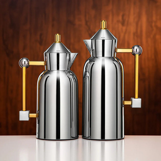 Almarjan Vacuum Flask Set 0.7L + 1L Silver & Gold - Al Kabayel Discount CentreAlmarjan Vacuum Flask Set 0.7L + 1L Silver & GoldThermosALMARJANAl Kabayel Discount Centre