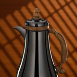 Almarjan Vacuum Flask Set 1L + 1L Black Nickel & Light Wood - Al Kabayel Discount CentreAlmarjan Vacuum Flask Set 1L + 1L Black Nickel & Light WoodThermosALMARJANAl Kabayel Discount Centre