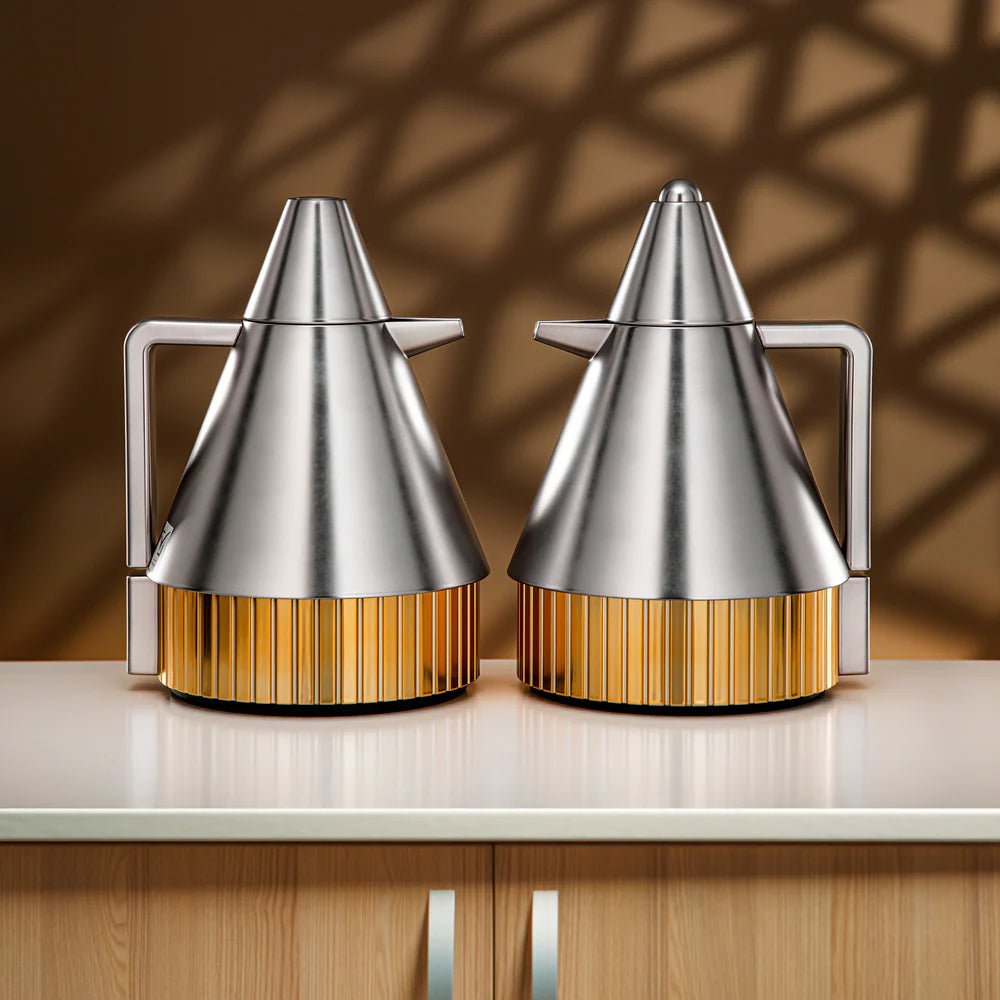 Almarjan Vacuum Flask Set 1L + 1L Matt Nickel & Gold - Al Kabayel Discount CentreAlmarjan Vacuum Flask Set 1L + 1L Matt Nickel & GoldThermosALMARJANAl Kabayel Discount Centre