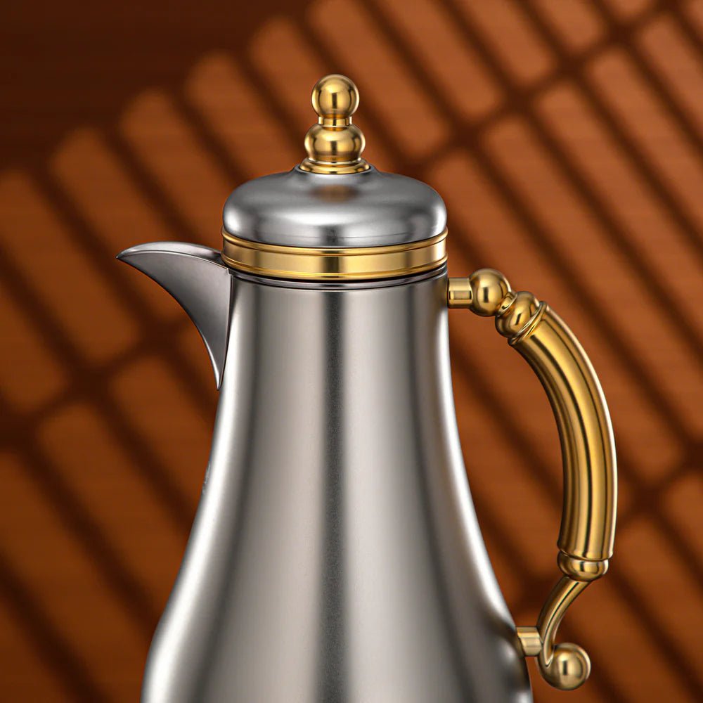 Almarjan Vacuum Flask Set 1L + 1L Matt Silver & Matt Gold - Al Kabayel Discount CentreAlmarjan Vacuum Flask Set 1L + 1L Matt Silver & Matt GoldThermosALMARJANAl Kabayel Discount Centre