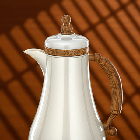 Almarjan Vacuum Flask Set 1L + 1L Pearl White & Light Wood - Al Kabayel Discount CentreAlmarjan Vacuum Flask Set 1L + 1L Pearl White & Light WoodThermosALMARJANAl Kabayel Discount Centre