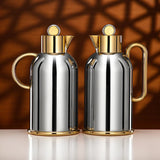 Almarjan Vacuum Flask Set 1L + 1L Silver & Gold - Al Kabayel Discount CentreAlmarjan Vacuum Flask Set 1L + 1L Silver & GoldThermosALMARJANAl Kabayel Discount Centre