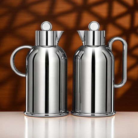 Almarjan Vacuum Flask Set 1L + 1L Silver - Al Kabayel Discount CentreAlmarjan Vacuum Flask Set 1L + 1L SilverThermosALMARJANAl Kabayel Discount Centre