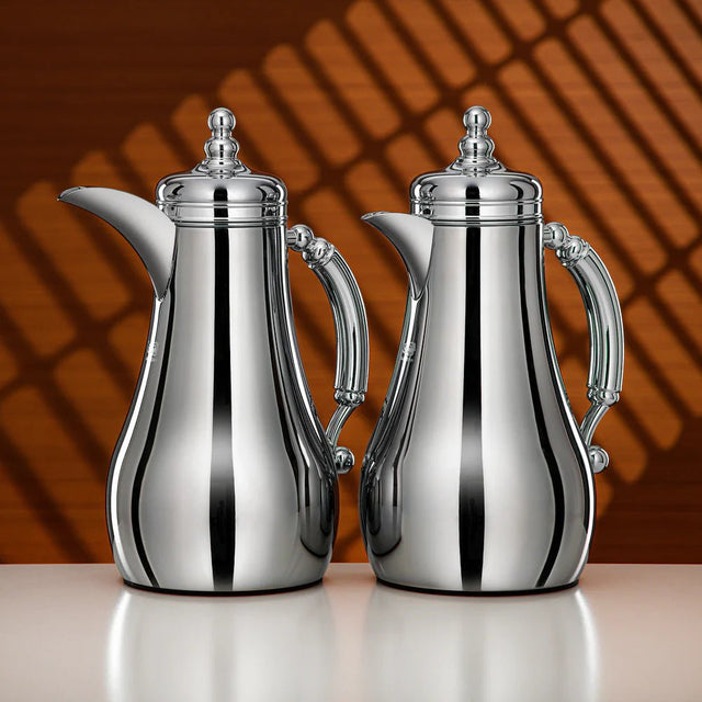 Almarjan Vacuum Flask Set 1L + 1L Silver - Al Kabayel Discount CentreAlmarjan Vacuum Flask Set 1L + 1L SilverThermosALMARJANAl Kabayel Discount Centre