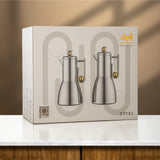 Almarjan Vacuum Flask Set, 2 Pieces – Matt Nickel & Matt Black - Al Kabayel Discount CentreAlmarjan Vacuum Flask Set, 2 Pieces – Matt Nickel & Matt BlackThermosALMARJANAl Kabayel Discount Centre