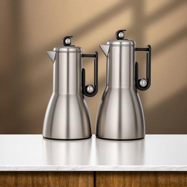 Almarjan Vacuum Flask Set, 2 Pieces – Matt Nickel & Matt Black - Al Kabayel Discount CentreAlmarjan Vacuum Flask Set, 2 Pieces – Matt Nickel & Matt BlackThermosALMARJANAl Kabayel Discount Centre