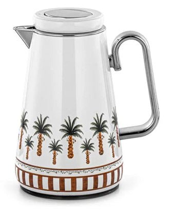 Almarjan XL01 - ART - PT Vacuum Flask – 0.7L – White with Palm Tree Design - Al Kabayel Discount CentreAlmarjan XL01 - ART - PT Vacuum Flask – 0.7L – White with Palm Tree DesignThermosALMARJANAl Kabayel Discount Centre