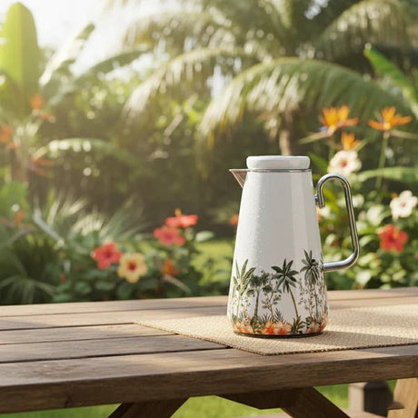 Almarjan XL01 - ART04B Vacuum Flask – 0.7L – White with Floral Design - Al Kabayel Discount CentreAlmarjan XL01 - ART04B Vacuum Flask – 0.7L – White with Floral DesignThermosALMARJANAl Kabayel Discount Centre