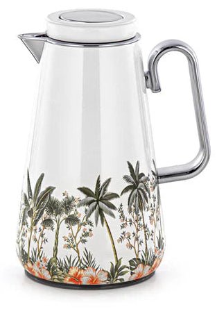 Almarjan XL01 - ART04B Vacuum Flask – 0.7L – White with Floral Design - Al Kabayel Discount CentreAlmarjan XL01 - ART04B Vacuum Flask – 0.7L – White with Floral DesignThermosALMARJANAl Kabayel Discount Centre