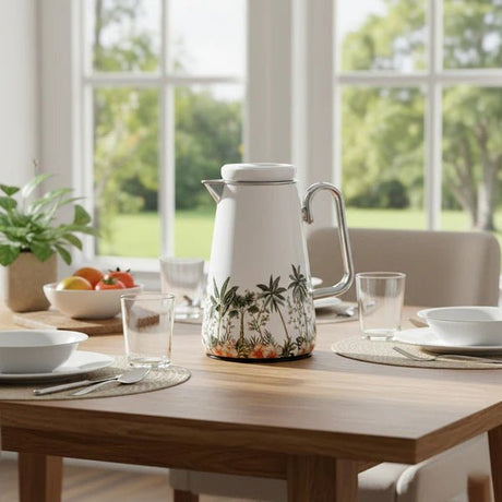 Almarjan XL01 - ART04B Vacuum Flask – 1L – White with Floral Design - Al Kabayel Discount CentreAlmarjan XL01 - ART04B Vacuum Flask – 1L – White with Floral DesignThermosALMARJANAl Kabayel Discount Centre