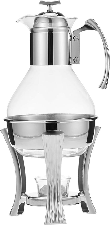 ALPENBERG Glass Tea Pot with Warmer, Silver, 10 Cup Size - Al Kabayel Discount CentreALPENBERG Glass Tea Pot with Warmer, Silver, 10 Cup SizeTea/Coffee PotsALPENBERGAl Kabayel Discount Centre