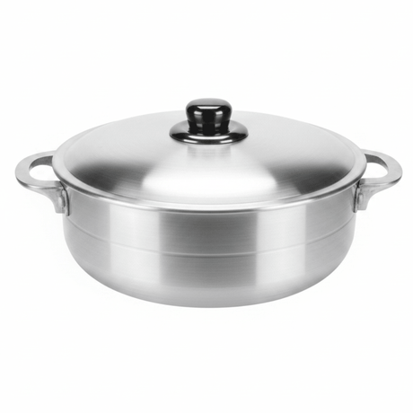 Aluminium Cooking Pot with Lid – 26/30/33/36 cm | Dual Handle Caldero - Al Kabayel Discount CentreAluminium Cooking Pot with Lid – 26/30/33/36 cm | Dual Handle CalderoCasserolesAKDCAl Kabayel Discount Centre