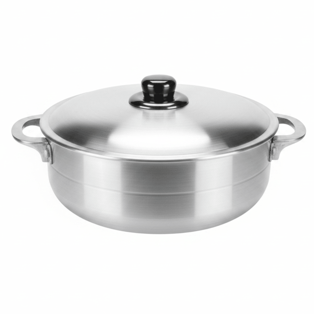Aluminium Cooking Pot with Lid – 26/30/33/36 cm | Dual Handle Caldero - Al Kabayel Discount CentreAluminium Cooking Pot with Lid – 26/30/33/36 cm | Dual Handle CalderoCasserolesAKDCAl Kabayel Discount Centre