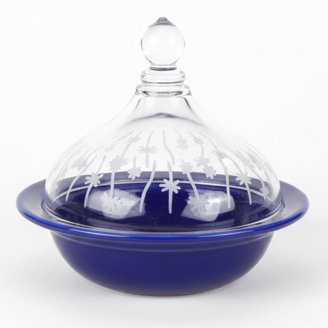 Ameco Blue Ceramic Mini Tajine Dish with Acrylic Lid – Traditional Moroccan Style Tajine for Serving Sauces, Appetizers and Small Portions – 14 × 12 cm - Al Kabayel Discount CentreAmeco Blue Ceramic Mini Tajine Dish with Acrylic Lid – Traditional Moroccan Style Tajine for Serving Sauces, Appetizers and Small Portions – 14 × 12 cmBowlsAmecoAl Kabayel Discount Centre
