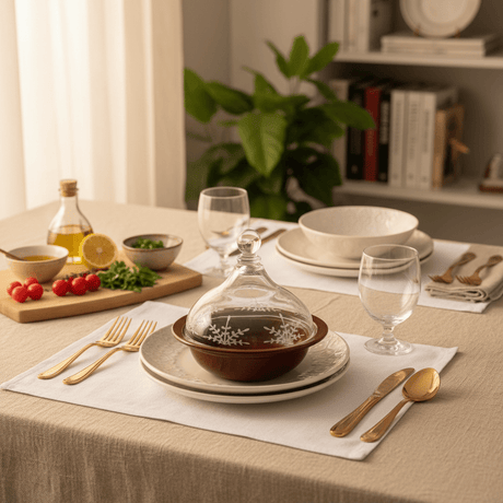 Ameco Brown Ceramic Mini Tajine Cooking and Serving Dish with Acrylic Lid – Traditional Moroccan Design for Serving Appetizers and Sauces – 14 × 12 cm - Al Kabayel Discount CentreAmeco Brown Ceramic Mini Tajine Cooking and Serving Dish with Acrylic Lid – Traditional Moroccan Design for Serving Appetizers and Sauces – 14 × 12 cmBowlsAmecoAl Kabayel Discount Centre