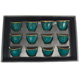 Ameco Ceramic Cawa Cups 12Pcs Coffee Cup Elegant Design espresso Cup Dishwasher Safe - 80ML - (Green&Gold) - Al Kabayel Discount CentreAmeco Ceramic Cawa Cups 12Pcs Coffee Cup Elegant Design espresso Cup Dishwasher Safe - 80ML - (Green&Gold)Tea CupsAMECOAl Kabayel Discount Centre