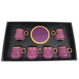 Ameco Ceramic Cup and Saucer 12Pcs Set 6 Cups With 6 Saucers - 90ML - Pink&Gold - Al Kabayel Discount CentreAmeco Ceramic Cup and Saucer 12Pcs Set 6 Cups With 6 Saucers - 90ML - Pink&GoldTea CupsAMECOAl Kabayel Discount Centre