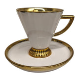 Ameco Ceramic Cup and Saucer 12Pcs Set 6 Cups With 6 Saucers - 90ML - White&Gold - Al Kabayel Discount CentreAmeco Ceramic Cup and Saucer 12Pcs Set 6 Cups With 6 Saucers - 90ML - White&GoldTea CupsAMECOAl Kabayel Discount Centre