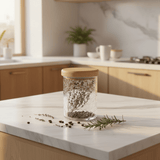 Ameco Crackle Glass Canister with Acacia Wooden Lid | Airtight Kitchen Storage Jar | 500ml / 1000ml | - Al Kabayel Discount CentreAmeco Crackle Glass Canister with Acacia Wooden Lid | Airtight Kitchen Storage Jar | 500ml / 1000ml |Jars & Food SaversAMECOAl Kabayel Discount Centre