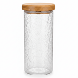 Ameco Crackle Glass Canister with Acacia Wooden Lid | Airtight Kitchen Storage Jar | 500ml / 1000ml | - Al Kabayel Discount CentreAmeco Crackle Glass Canister with Acacia Wooden Lid | Airtight Kitchen Storage Jar | 500ml / 1000ml |Jars & Food SaversAMECOAl Kabayel Discount Centre