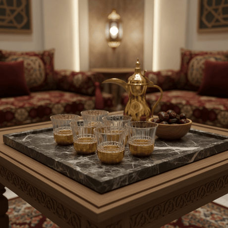 Ameco Crystal Glass & Gold Cawa Cup Set | 6 Pieces | 60ml — Premium Arabic Coffee Cups - Al Kabayel Discount CentreAmeco Crystal Glass & Gold Cawa Cup Set | 6 Pieces | 60ml — Premium Arabic Coffee CupsTea CupsAMECOAl Kabayel Discount Centre