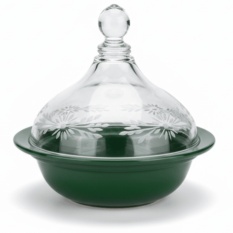 Ameco Green Ceramic Decorative Tajine Dish with Acrylic Lid – Moroccan Style Mini Tajine for Serving Snacks, Sauces and Appetizers – 14 × 12 cm - Al Kabayel Discount CentreAmeco Green Ceramic Decorative Tajine Dish with Acrylic Lid – Moroccan Style Mini Tajine for Serving Snacks, Sauces and Appetizers – 14 × 12 cmBowlsAmecoAl Kabayel Discount Centre