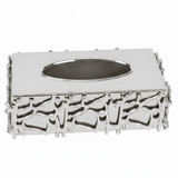 Ameco Luxury Silver Metal Tissue Box Holder with Elegant Modern Decorative Design for Home Office Majlis and Hotel Table Décor 25×13 cm - Al Kabayel Discount CentreAmeco Luxury Silver Metal Tissue Box Holder with Elegant Modern Decorative Design for Home Office Majlis and Hotel Table Décor 25×13 cmNapkin Holders & Tissue BoxAMECOAl Kabayel Discount Centre