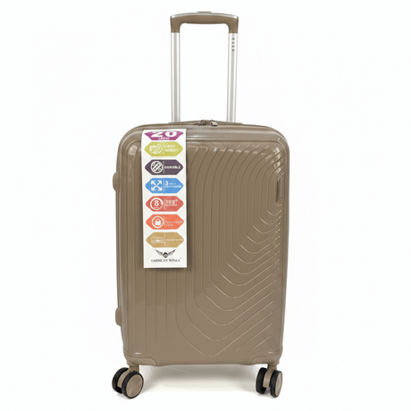 American Wings Lightweight Hard Shell Carry-On 20 Inch Trolley Bag | Champagne Brown | 360° Spinner Wheels | - Al Kabayel Discount CentreAmerican Wings Lightweight Hard Shell Carry-On 20 Inch Trolley Bag | Champagne Brown | 360° Spinner Wheels |Cabin LuggageAMERICAN WINGSAl Kabayel Discount Centre