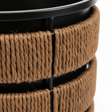Amin Brown & Black Round Planter Pot with Seagrass Weave & Black Metal Frame - 26×26 cm - Al Kabayel Discount CentreAmin Brown & Black Round Planter Pot with Seagrass Weave & Black Metal Frame - 26×26 cmFlower VaseAMINAl Kabayel Discount Centre