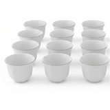 Angela 12pcs White Ceramic Cawa Coffee Cup Set with Elegant Silver Rim Finish 80ml Premium Small Arabic Espresso Style Cups for Tea and Coffee Serving - Al Kabayel Discount CentreAngela 12pcs White Ceramic Cawa Coffee Cup Set with Elegant Silver Rim Finish 80ml Premium Small Arabic Espresso Style Cups for Tea and Coffee ServingTea SetsANGELAAl Kabayel Discount Centre
