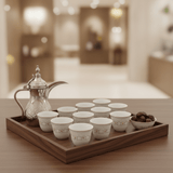 Angela 12pcs White Ceramic Cawa Cup Set with Golden Rim and Floral Design Elegant 80ml Mini Cups for Arabic Coffee Espresso and Traditional Serving Use - Al Kabayel Discount CentreAngela 12pcs White Ceramic Cawa Cup Set with Golden Rim and Floral Design Elegant 80ml Mini Cups for Arabic Coffee Espresso and Traditional Serving UseTea SetsANGELAAl Kabayel Discount Centre