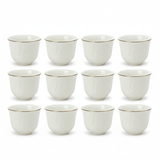 Angela 12pcs White Elegant Ceramic Cawa Cup Set with Luxury Golden Rim Finish 80ml Small Demitasse Style Cups for Coffee Tea and Guest Serving - Al Kabayel Discount CentreAngela 12pcs White Elegant Ceramic Cawa Cup Set with Luxury Golden Rim Finish 80ml Small Demitasse Style Cups for Coffee Tea and Guest ServingTea SetsANGELAAl Kabayel Discount Centre