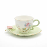 Angela BRD-434 Milk Cup with Saucer Set – 12 Pieces – Mint Green Floral Design with Gold Rim - Al Kabayel Discount CentreAngela BRD-434 Milk Cup with Saucer Set – 12 Pieces – Mint Green Floral Design with Gold RimTea SetsANGELAAl Kabayel Discount Centre