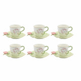 Angela BRD-435 Turkish Coffee Cup with Saucer Set – 12 Pieces – Mint Green Floral Design with Gold Rim - Al Kabayel Discount CentreAngela BRD-435 Turkish Coffee Cup with Saucer Set – 12 Pieces – Mint Green Floral Design with Gold RimTea SetsANGELAAl Kabayel Discount Centre