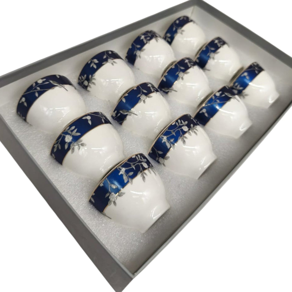 Angela Ceramic 12Pcs Cawa Cup 80ML - White&Blue - Al Kabayel Discount CentreAngela Ceramic 12Pcs Cawa Cup 80ML - White&BlueTea CupsANGELAAl Kabayel Discount Centre