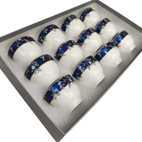 Angela Ceramic 12Pcs Cawa Cup 80ML - White&Blue - Al Kabayel Discount CentreAngela Ceramic 12Pcs Cawa Cup 80ML - White&BlueTea CupsANGELAAl Kabayel Discount Centre