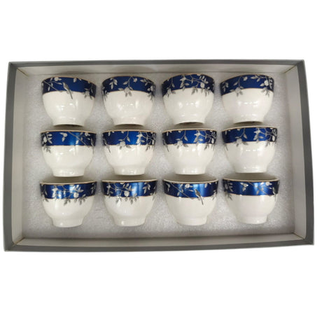 Angela Ceramic 12Pcs Cawa Cup 80ML - White&Blue - Al Kabayel Discount CentreAngela Ceramic 12Pcs Cawa Cup 80ML - White&BlueTea CupsANGELAAl Kabayel Discount Centre