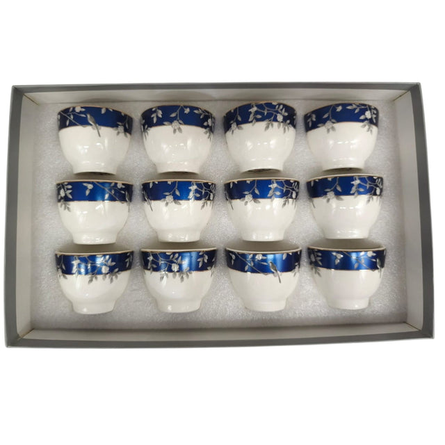 Angela Ceramic 12Pcs Cawa Cup 80ML - White&Blue - Al Kabayel Discount CentreAngela Ceramic 12Pcs Cawa Cup 80ML - White&BlueTea CupsANGELAAl Kabayel Discount Centre