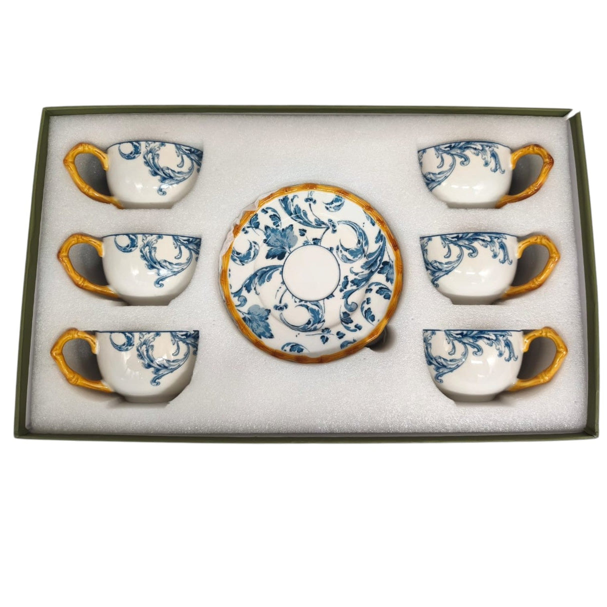 Angela Ceramic Cup and Saucer 12Pcs Set 6 Cups With 6 Saucers - 100ML - Al Kabayel Discount CentreAngela Ceramic Cup and Saucer 12Pcs Set 6 Cups With 6 Saucers - 100MLTea CupsANGELAAl Kabayel Discount Centre