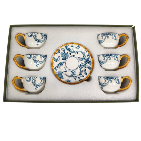 Angela Ceramic Cup and Saucer 12Pcs Set 6 Cups With 6 Saucers - 100ML - Al Kabayel Discount CentreAngela Ceramic Cup and Saucer 12Pcs Set 6 Cups With 6 Saucers - 100MLTea CupsANGELAAl Kabayel Discount Centre