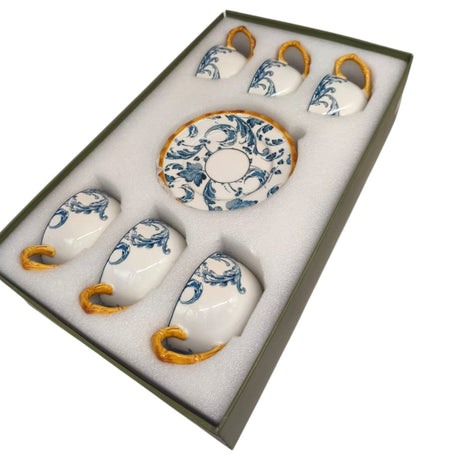Angela Ceramic Cup and Saucer 12Pcs Set 6 Cups With 6 Saucers - 100ML - Al Kabayel Discount CentreAngela Ceramic Cup and Saucer 12Pcs Set 6 Cups With 6 Saucers - 100MLTea CupsANGELAAl Kabayel Discount Centre