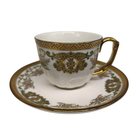 Angela Ceramic Cup and Saucer Arabian Tea Set Wedding Theme Cups12Pcs Set 6 Cups With 6 Saucers - 150ML - White&Gold - Al Kabayel Discount CentreAngela Ceramic Cup and Saucer Arabian Tea Set Wedding Theme Cups12Pcs Set 6 Cups With 6 Saucers - 150ML - White&GoldTea CupsANGELAAl Kabayel Discount Centre