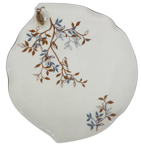 Angela Ceramic Fruit Plate 28cm*26cm, Leaf Design, White and Floral Design - Al Kabayel Discount CentreAngela Ceramic Fruit Plate 28cm*26cm, Leaf Design, White and Floral DesignServing TraysANGELAAl Kabayel Discount Centre