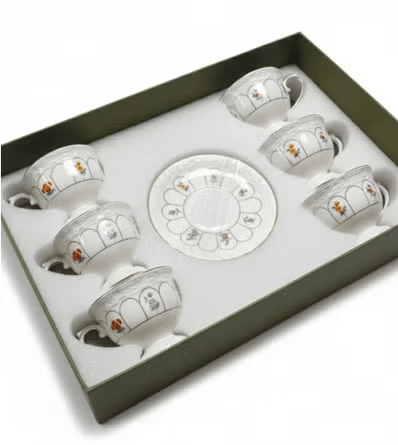 Angela DIP - 35 6 - Piece Floral Cup & Saucer Set – 100 ml (White Edition) - Al Kabayel Discount CentreAngela DIP - 35 6 - Piece Floral Cup & Saucer Set – 100 ml (White Edition)Tea SetsANGELAAl Kabayel Discount Centre